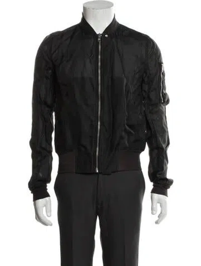 Pre-owned Rick Owens Silk Bomber Jacket In Multi