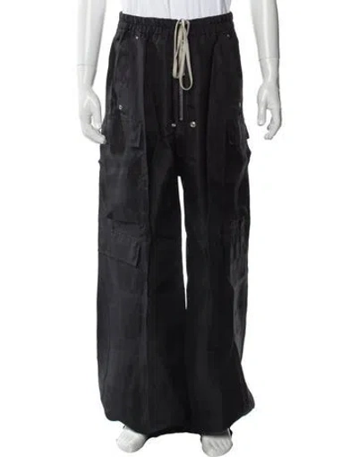 Pre-owned Rick Owens Silk Cargo Pants W/ Tags In Black