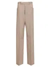 Rick Owens Silk Charmeuse Trousers Jackets Beige In Neutral
