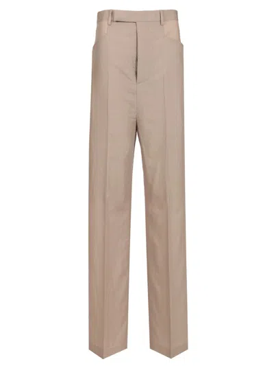 Rick Owens Silk Charmeuse Trousers Jackets Beige