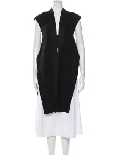 Pre-owned Rick Owens Silk Coat In Black