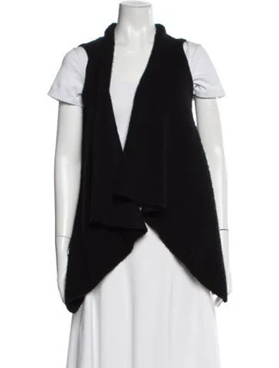 Pre-owned Rick Owens Silk Cowl Neck Sweater In Black