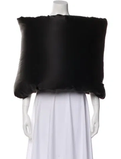 Pre-owned Rick Owens Silk Down Jacket In Black