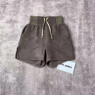 Pre-owned Rick Owens Silk Felt Boxing Shorts “fw14 Moody” In Brown
