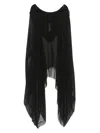 Rick Owens Draped Sheer V-neck Coverups