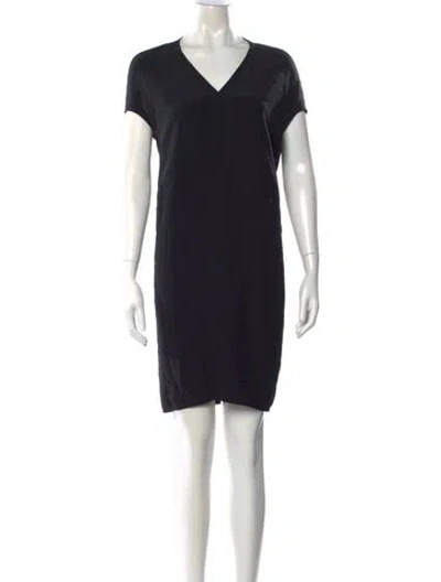 Pre-owned Rick Owens Silk Knee-length Dress In Black