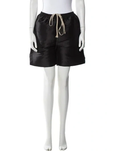Pre-owned Rick Owens Silk Knee-length Shorts In Gray