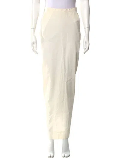 Pre-owned Rick Owens Silk Long Skirt In Neutral