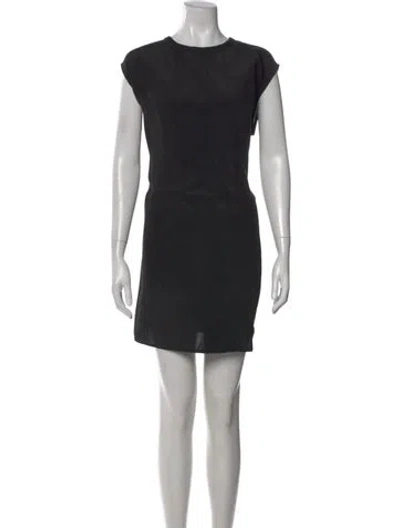 Pre-owned Rick Owens Silk Mini Dress In Black
