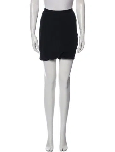 Pre-owned Rick Owens Silk Mini Skirt W/ Tags In Black
