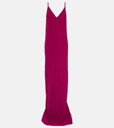 Rick Owens Maxikleid Aus Seidensatin In Fuchsia