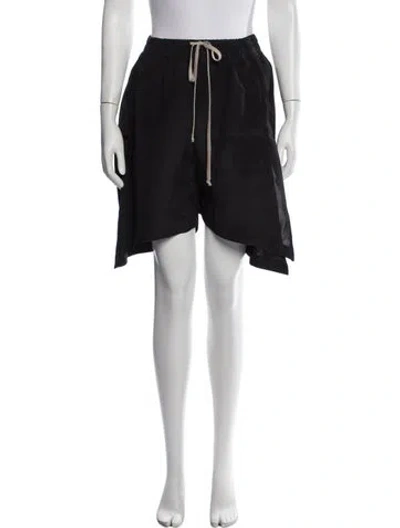 Pre-owned Rick Owens Silk Wide Leg Pants In Black