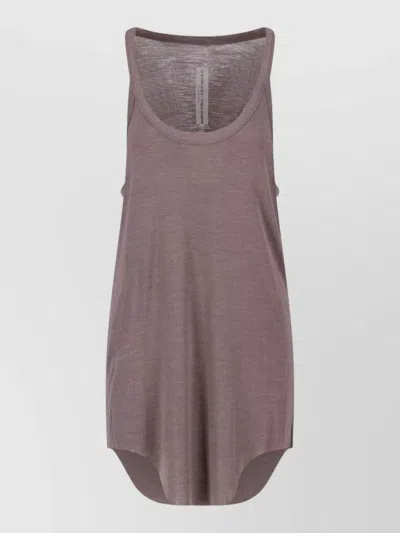 Rick Owens Silk Wool Long-sleeve Camisole In Brown