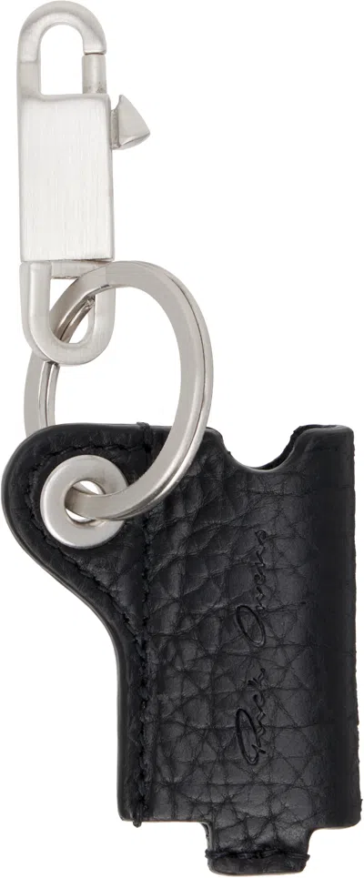 Rick Owens Silver & Black Concordians Mini Lighter Holder Keychain