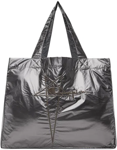 Rick Owens Silver Champion Edition Tote In Gray