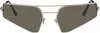 Rick Owens Silver Concordians Prong Sunglasses