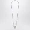 Rick Owens Silver Cunt Necklace In Metal In Metallic