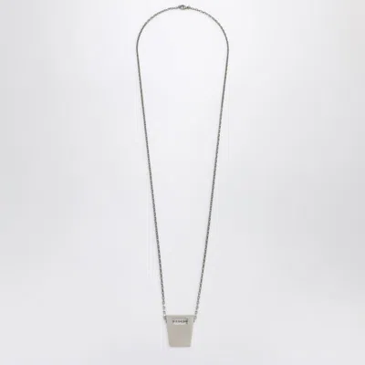 RICK OWENS RICK OWENS SILVER CUNT NECKLACE IN