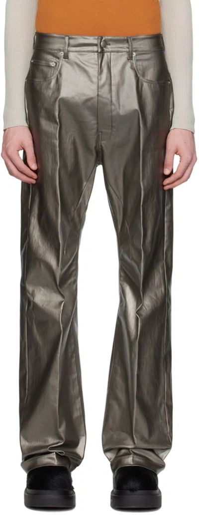 Rick Owens Silver Geth Jeans In 68 Gunmetal