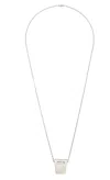 Rick Owens Silver Hollywood Dog Tag Necklace In 128 Palladio