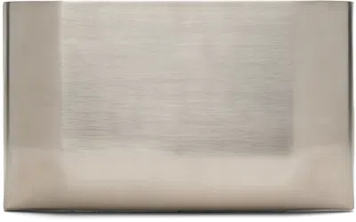 Rick Owens Silver Hollywood Large Prong Clutch In 128 Palladio
