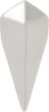 Rick Owens Silver Hollywood Mini Pyramid Single Earring In 128 Palladio