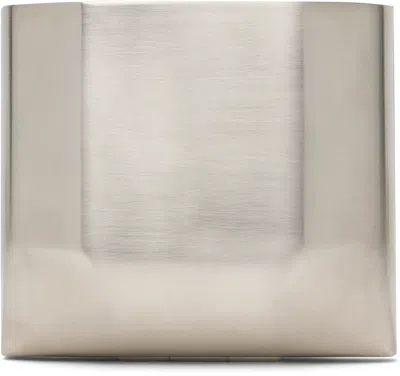 Rick Owens Silver Hollywood Prong Clutch In 128 Palladio