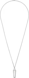 Rick Owens Silver Hollywood Sarcophagus Charm Necklace In 128 Palladio
