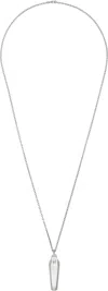 Rick Owens Silver Hollywood Sarcophagus Charm Necklace In 128 Palladio