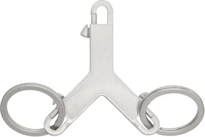 Rick Owens Silver Hollywood Small Cerberus Keychain