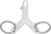 Rick Owens Silver Hollywood Small Cerberus Keychain In 128 Palladio