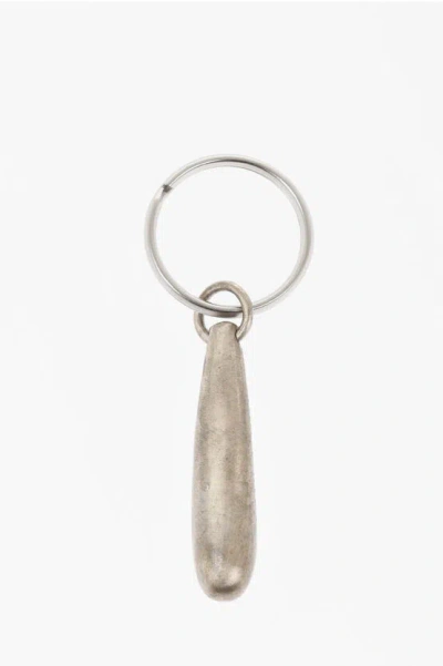 Rick Owens Silver Key Ring With Pendant
