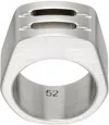 Rick Owens Silver Porterville Thumb Grill Ring In 128 Palladio