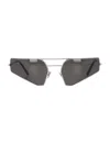 Rick Owens Silver Sunglasses