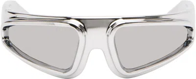 Rick Owens Silver Ryder Sunglasses In Red