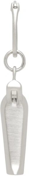 Rick Owens Silver Sacro Single Earring In 128 Palladio