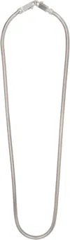 Rick Owens Silver Snake Chain Crossbody Strap In 128 Palladio