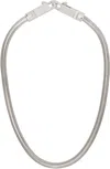 Rick Owens Silver Snake Chain Shoulder Strap In 128 Palladio
