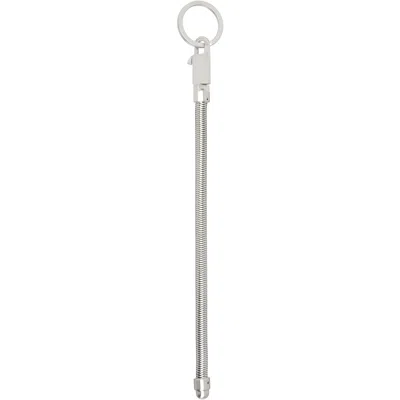 Rick Owens Silver Temple Snake Keychain