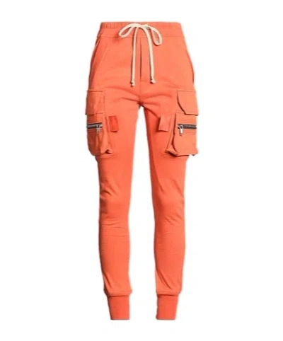 Rick Owens Simple Cargo Pants In Orange