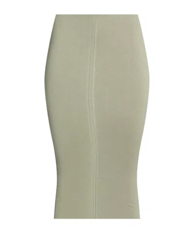 Rick Owens Simple Comfortable Knit Half Skirt In White