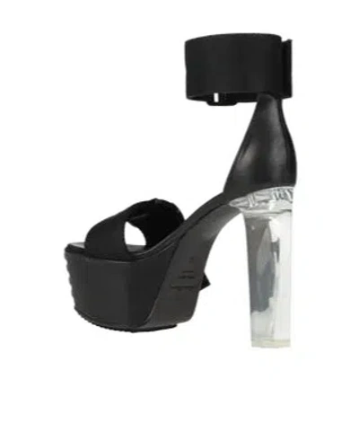 Rick Owens Simple Genuine Leather Sandals In Black