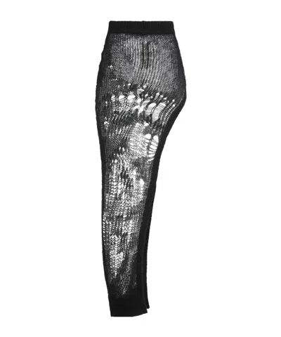 Rick Owens Simple Knit Skirt In Black