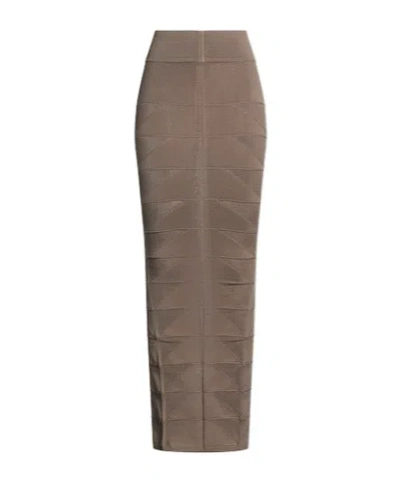 Rick Owens Simple Knit Skirt In Brown