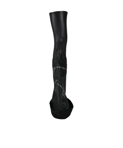 Rick Owens Simple Leather Boots In Black