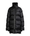 Rick Owens Simple Long Down Jacket In Black
