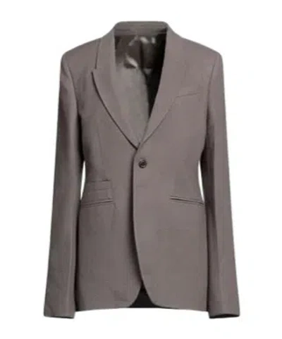 Rick Owens Simple Single- Suit Jacket In Gray