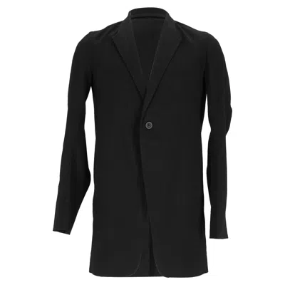 Rick Owens Single-breasted Blazer In Black Polyester