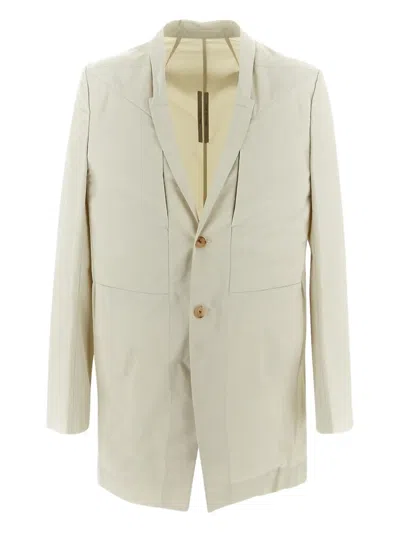 Rick Owens Single-breasted Blazer In Neutrals