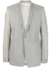 Rick Owens Single-breasted Blazer In Nude